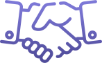 Icon depicting a business handshake